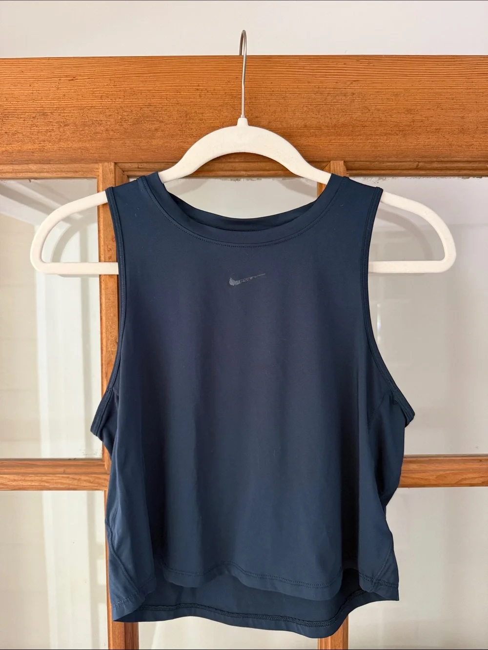 Set of 3 Nike Cropped Athletic Tanks with Silver Swoosh